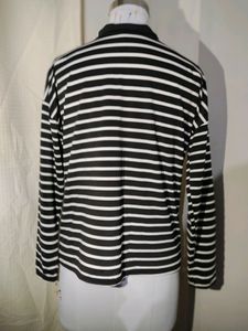Striped Mock Neck Top