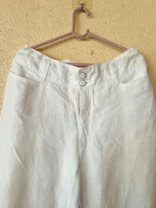 Elegant White Linen Pants