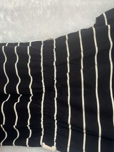 Striped Black &amp; White Casual Dress