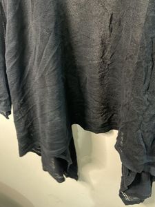 Black Sheer Cropped Cardigan