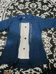 Stylish Blue and White Kurta girl