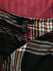 Plaid Wrap Crop Top