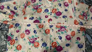 Vintage Floral Print Button-Up Blouse