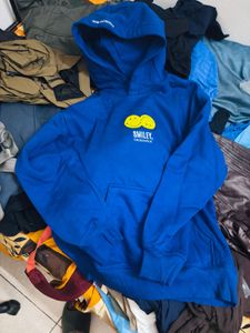Bonkers Smiley Royal Blue Hoodie (Never