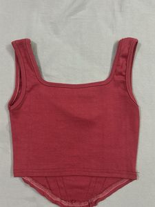 Chic Ribbed Corset Top