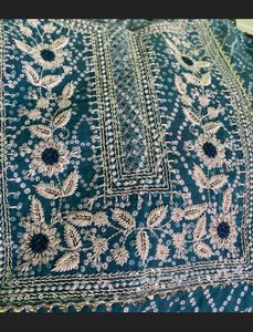 Embroidered Teal Kurta Set