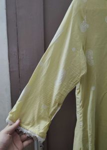 Yellow Paisley Print Kurta