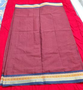 Elegant Maroon Saree With Ethnic Border design ✨✨