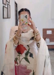 Floral Print Kurta Set with Dupatta