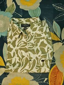 Patterned Button-Down Shirt