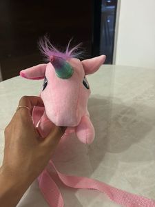 Cute Pink Unicorn Plush Bag