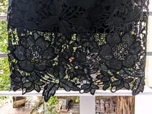 Korean Black Crochet Skirt