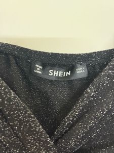 Sparkling Black Twist Front Crop Top