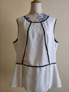 Chic White Peplum Top