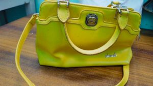 Bright Yellow Designer Handbag