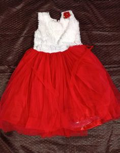 Red and White dress