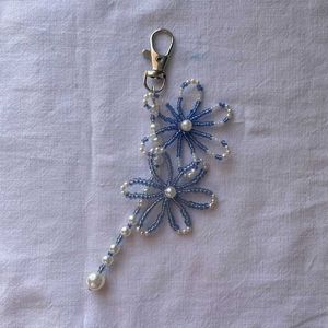 Beaded Flower Keychain