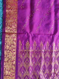 Beautiful Purple kanchipuram Silk Saree