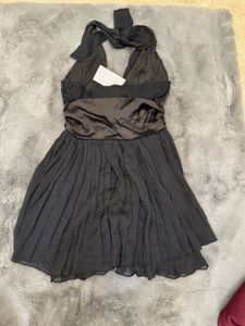 Chic Black Halter Neck Mini Dress