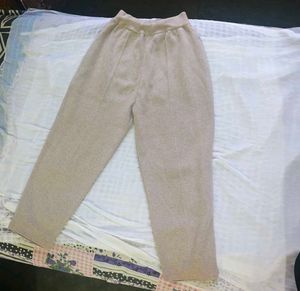 Cozy Beige Knit Lounge Pants