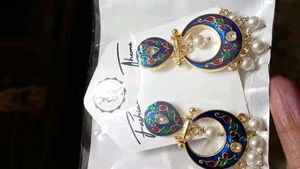 combo pack of 2 Purple Jhumka Blue Jhumkhas