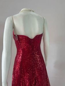 Stunning Red Sequin Evening Dress