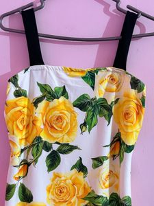 Floral Print Spaghetti Strap Dress