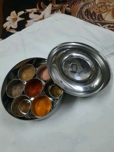 Stainless Steel masala box with Lid