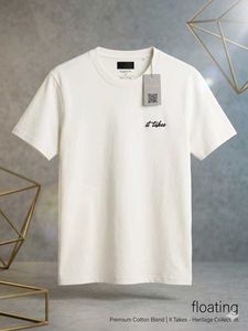 200 gsm Men's White Graphic T-Shirt
