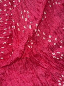Pink Bandhani Silk Dupatta