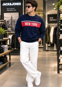 🇳🇿💫🎀"New York" Navy Sweatshirt
