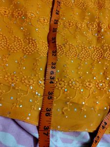 Orange Embroidered Kurta Set