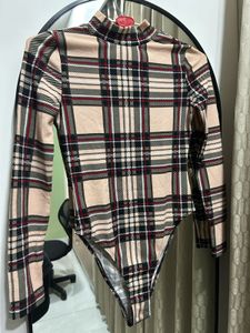Mock Neck Fitted Bodysuit