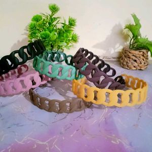 Chunky Chain Headbands - Set of 6