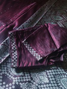 Burgundy Vintage saree