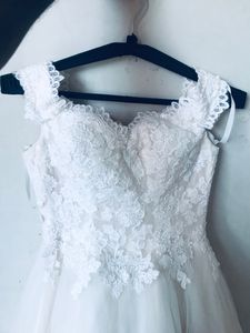 Ivory A Line Floor Wedding Dress