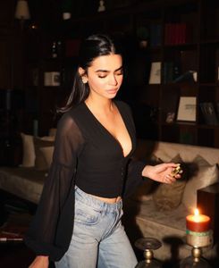 GDB Chic Black Sheer Sleeve Top
