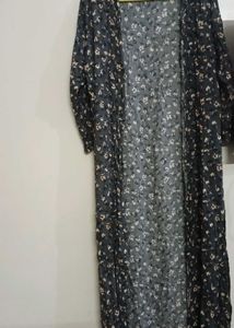 Floral Print Long Kimono Shrug