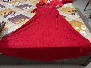 red elegant dress