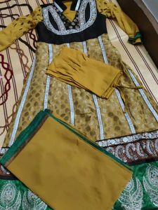 Beautiful partywear embroidered Anarkali set