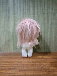 Cute Plush Doll with Pink Hair