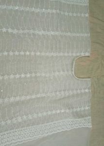 Elegant White Chikankari Kaftan