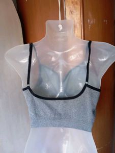 Gray Sports Bra