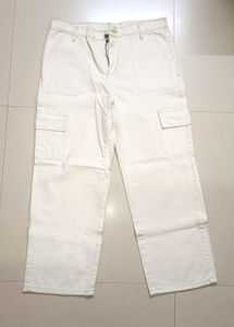 Cream Cargo Pants