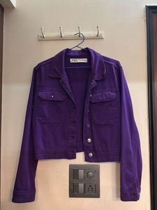 Zara Purple Denim Jacket