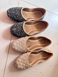 Embellished Juttis - Pair of 2