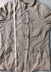 Men's Beige Cotton jacket
