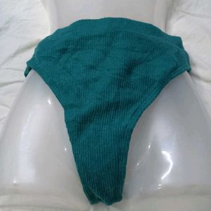 ⚛️ Teal Ribbed Bikini Bottom