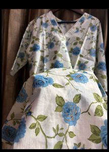 set of two Floral Kurtis with free shipping