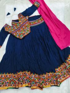 Embroidered Blue Lehenga Choli Set